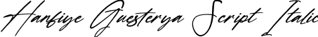 Hanfiye Guesterya Script Italic font | Hanfiye-Guesterya-Script-Italic.otf