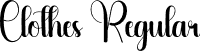 Clothes Regular font | Clothes.otf