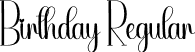 Birthday Regular font | Birthday.otf