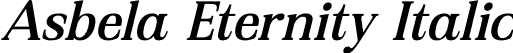 Asbela Eternity Italic font | Asbela-Eternity-Italic.otf