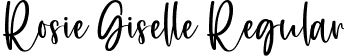 Rosie Giselle Regular font | RosieGiselle.ttf