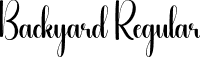 Backyard Regular font | Backyard.otf