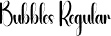 Bubbles Regular font | Bubbles.otf