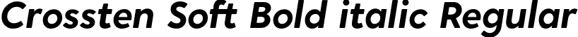 Crossten Soft Bold italic Regular font | CrosstenSoft Bolditalic.otf