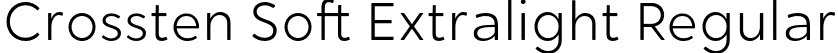 Crossten Soft Extralight Regular font | CrosstenSoft Extralight.otf