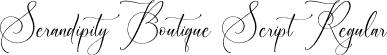 Serandipity Boutique Script Regular font | Serandipity-Boutique-Script.otf