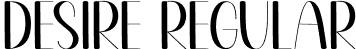 Desire Regular font | Desire.otf