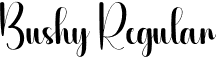 Bushy Regular font | Bushy.otf