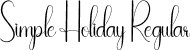 Simple Holiday Regular font | Simple-Holiday.otf