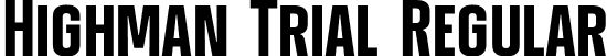 Highman Trial Regular font | Highman.ttf