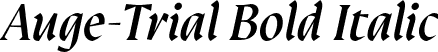Auge-Trial Bold Italic font | Auge-Trial-BoldItalic.otf
