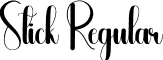 Stick Regular font | Stick.otf