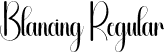 Blancing Regular font | Blancing.otf