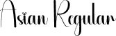 Asian Regular font | Asian.otf