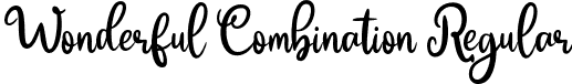 Wonderful Combination Regular font | Wonderful-Combination.otf