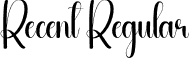 Recent Regular font | Recent.otf