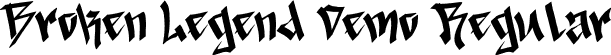 Broken Legend Demo Regular font | Broken-Legend-Demo.otf