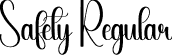 Safety Regular font | Safety.otf