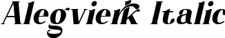 Alegvierk Italic font | Alegvierk Italic.otf