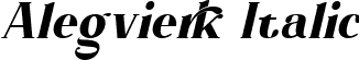 Alegvierk Italic font | Alegvierk Italic.ttf