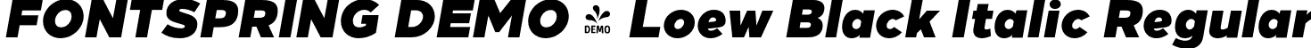 FONTSPRING DEMO - Loew Black Italic Regular font | Fontspring-DEMO-loew-blackitalic.otf