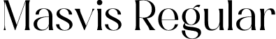 Masvis Regular font | Masvis.otf