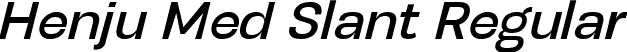 Henju Med Slant Regular font | Henju-MediumSlanted.ttf