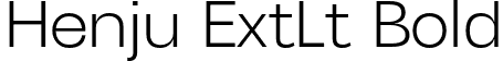 Henju ExtLt Bold font | Henju-ExtraLight.otf