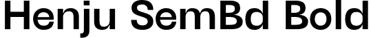 Henju SemBd Bold font | Henju-SemiBold.otf