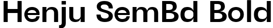 Henju SemBd Bold font | Henju-SemiBold.ttf