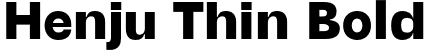 Henju Thin Bold font | Henju-Black.otf