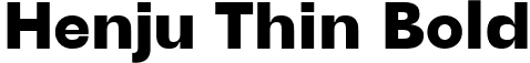 Henju Thin Bold font | Henju-Black.ttf