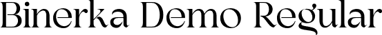 Binerka Demo Regular font | Binerkademo-GOeOq.otf