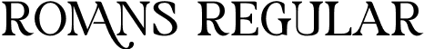 ROMANS Regular font | romans.otf