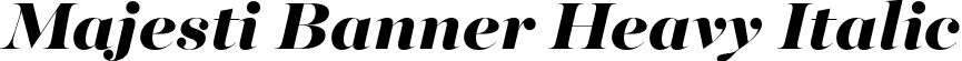 Majesti Banner Heavy Italic font | Majesti-Banner-HeavyItalic.otf