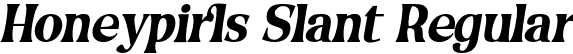 Honeypirls Slant Regular font | Honeypirls Slant.otf