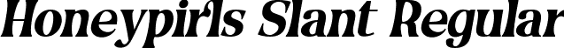 Honeypirls Slant Regular font | Honeypirls Slant.ttf