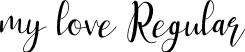 my love Regular font | mylove-axmvr.otf