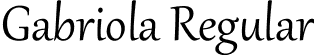 Gabriola Regular font | Gabriola.ttf