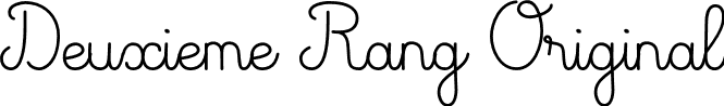 Deuxieme Rang Original font | Deuxieme_Rang_Original.otf