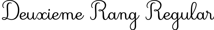 Deuxieme Rang Regular font | Deuxieme_Rang.otf