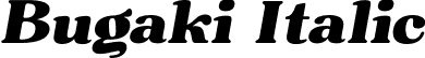 Bugaki Italic font | Bugaki-Italic.otf