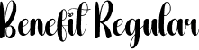 Benefit Regular font | Benefit.otf