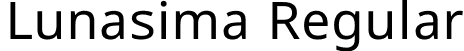 Lunasima Regular font | lunasima-regular.ttf