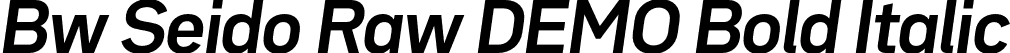 Bw Seido Raw DEMO Bold Italic font | BwSeidoRawDEMO-BoldItalic.otf