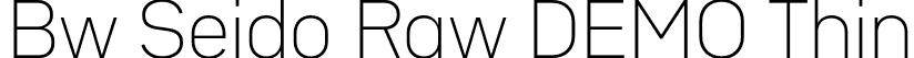 Bw Seido Raw DEMO Thin font | BwSeidoRawDEMO-Thin.otf