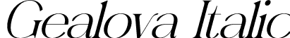 Gealova Italic font | Gealova-Italic.otf