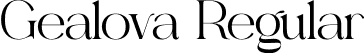 Gealova Regular font | Gealova.otf