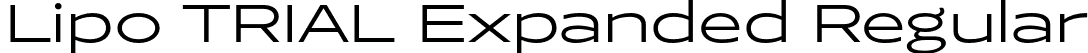 Lipo TRIAL Expanded Regular font | LipoTRIAL-ExpandedRegular.otf