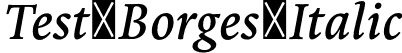 Test_Borges Italic font | Test_Borges-Italic.otf